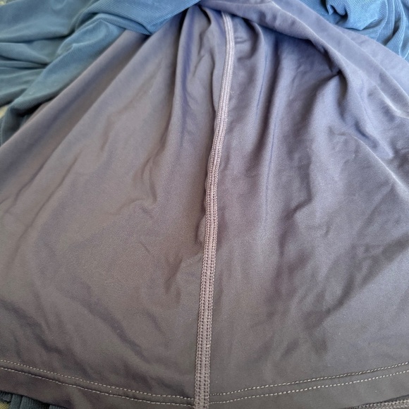 Harala Backless Lace-Up Mesh Layered Mini Dress | Deep Sapphire | Size S - Picture 9 of 10